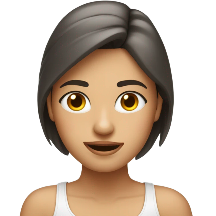 Chica haciendo una cara de “nada que ver🤌🏻🤌🏻” emoji