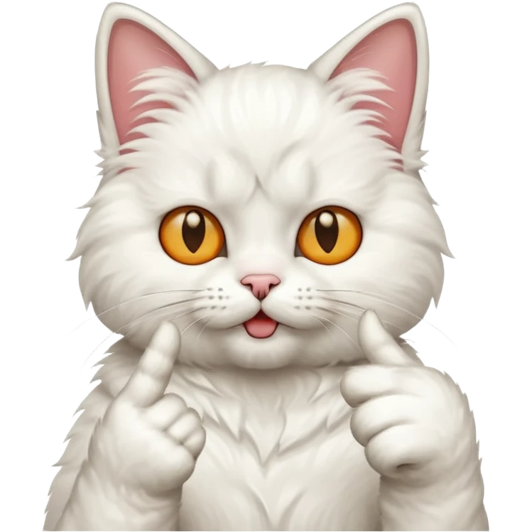 Cat with a middle finger emoji