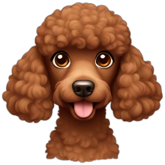 brown poodle emoji
