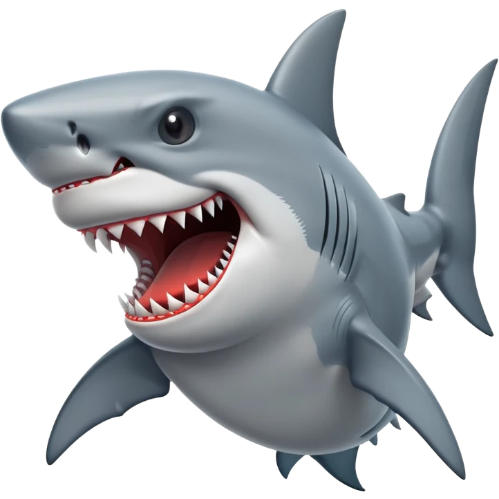 Angry shark with arms emoji
