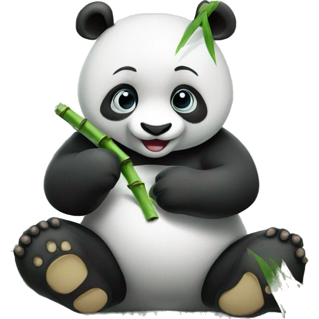 PANDA EATING BAMBOO NEAR EFFIL TOWER emoji