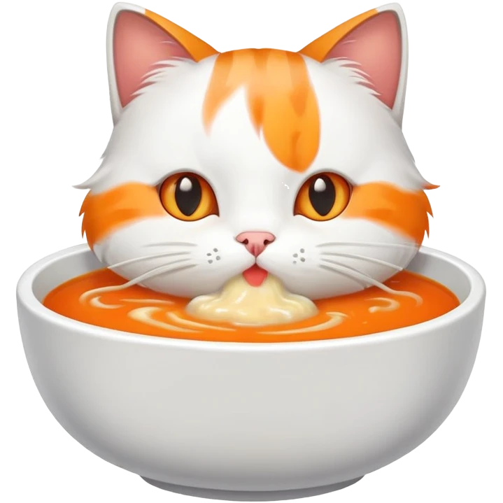 cat eating soup emoji