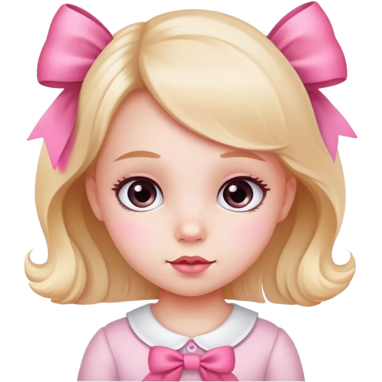little girl with pink bow emoji