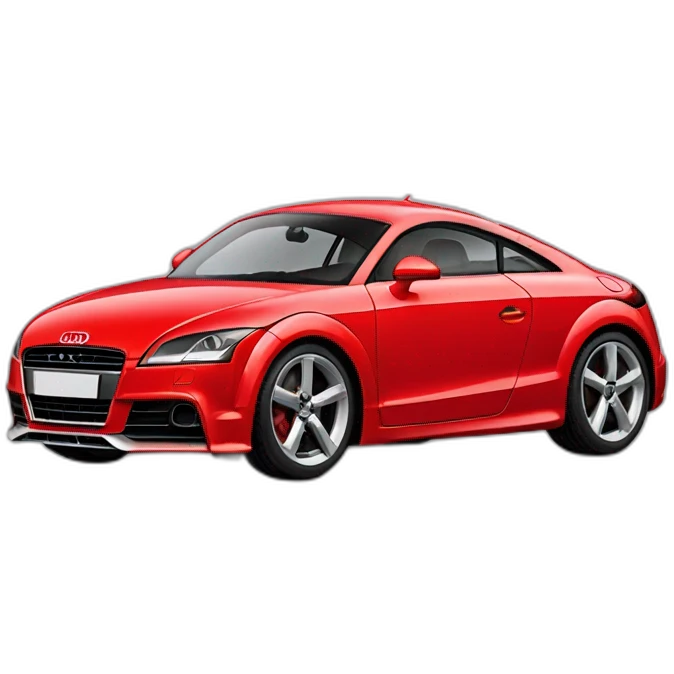 Red Audi TT car front side view emoji
