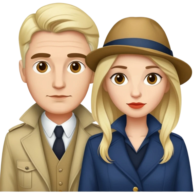 Gus & Joanna - British cool couple emoji