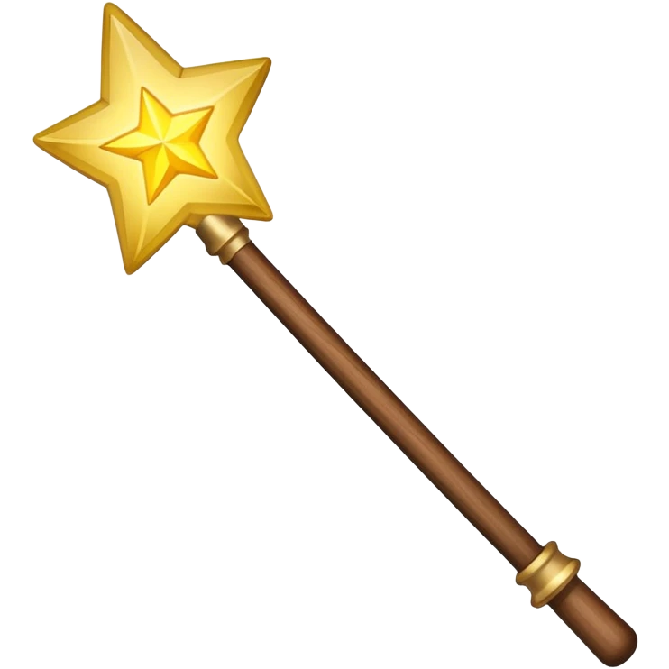 magic wand with yellow star emoji