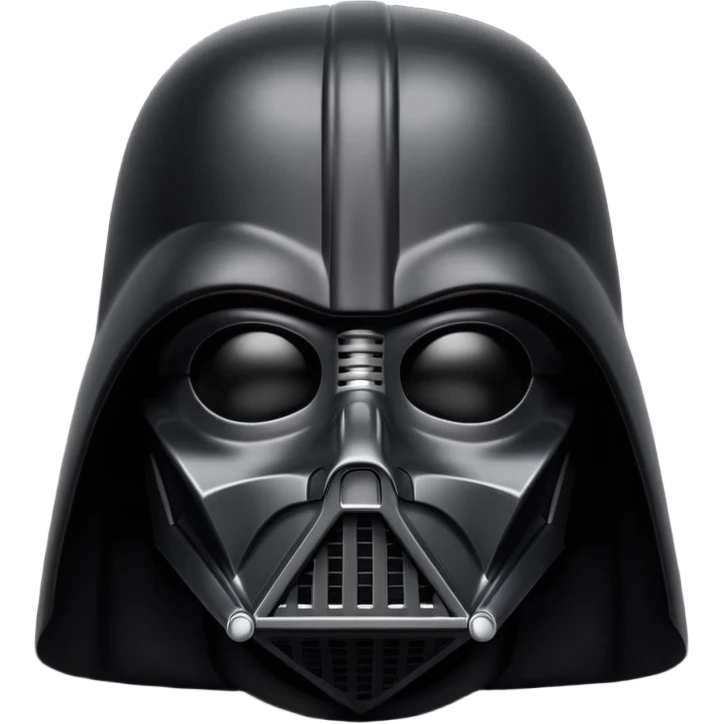 Dark vador sans yeux sur le masque emoji