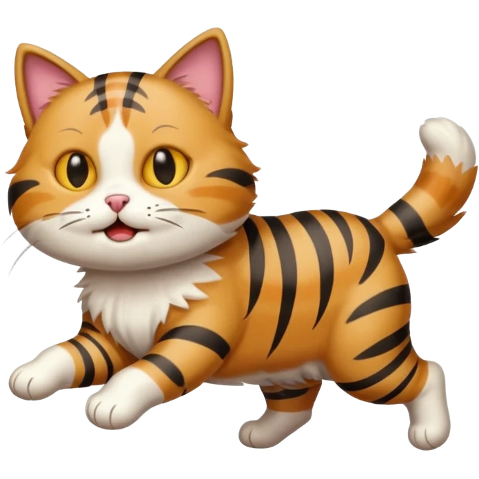 Cat Running Away from Dog emoji