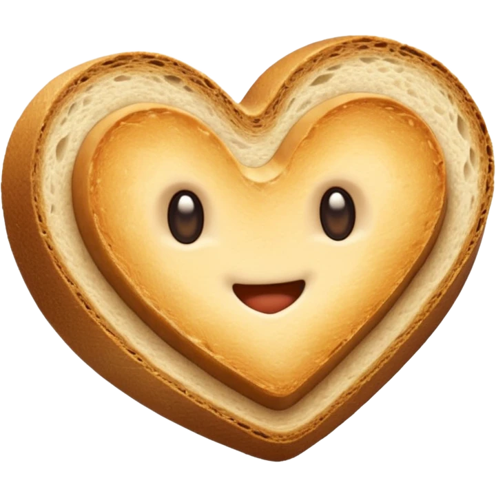 A heart on bread emoji