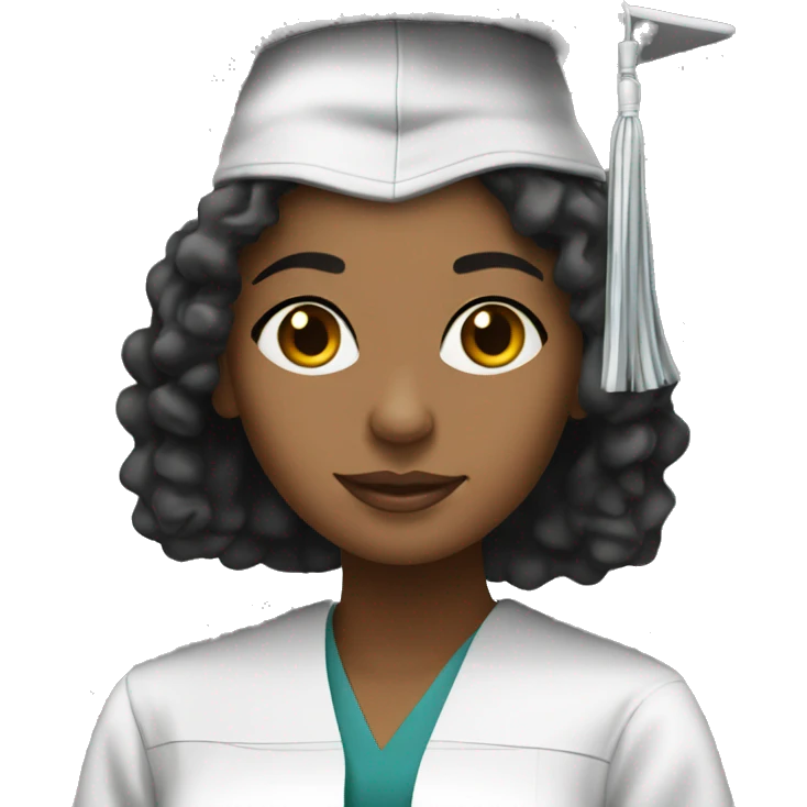 Afro Latina graduate  emoji