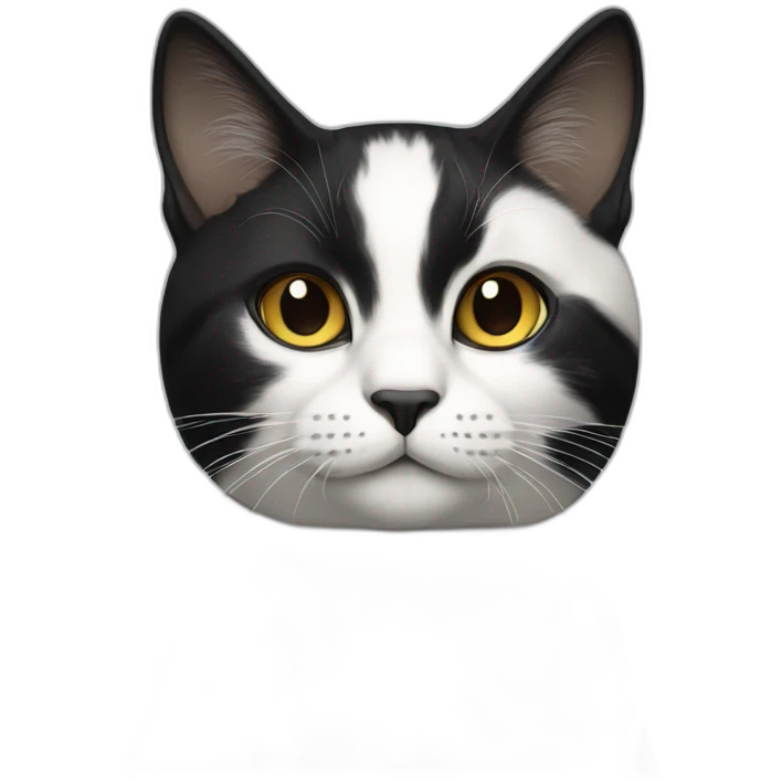 cat white and black emoji