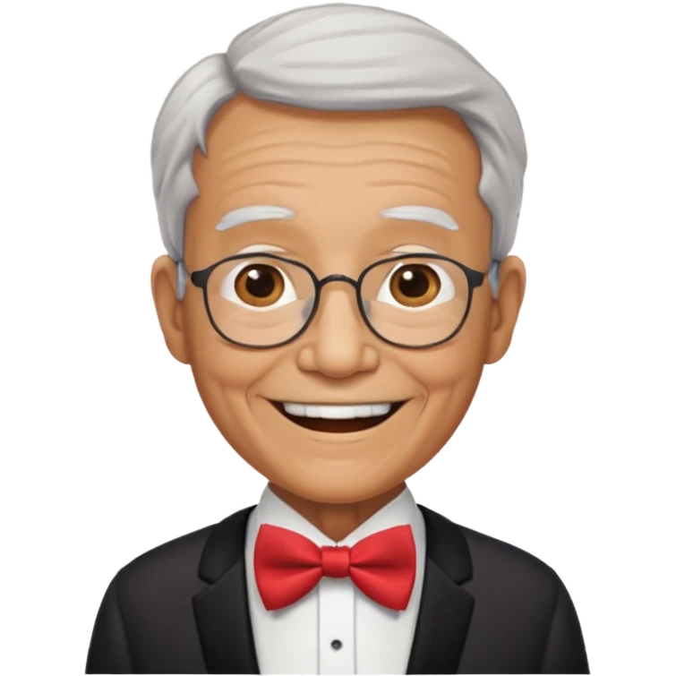 Prehistory elderly with bowtie emoji