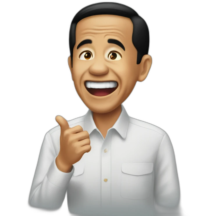 Jokowi mewing emoji
