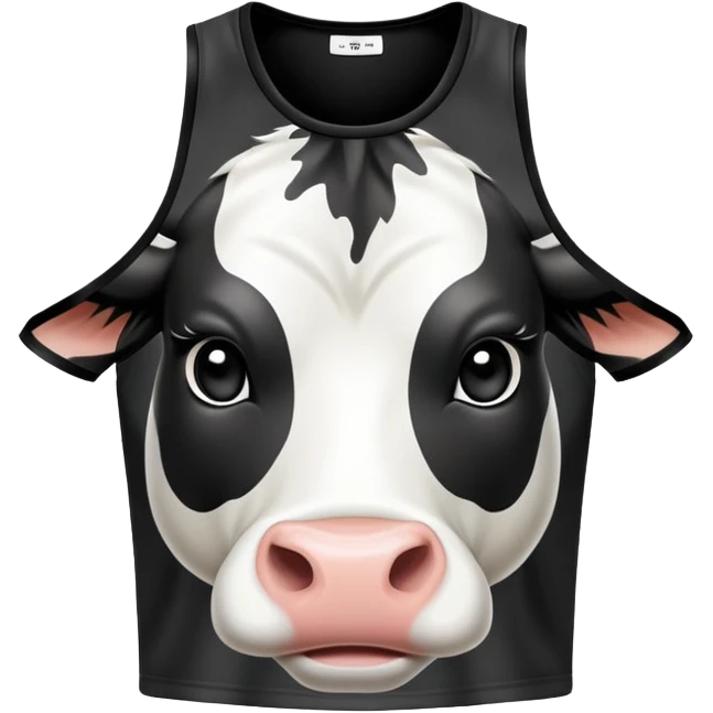 super realistic cow print crop top emoji