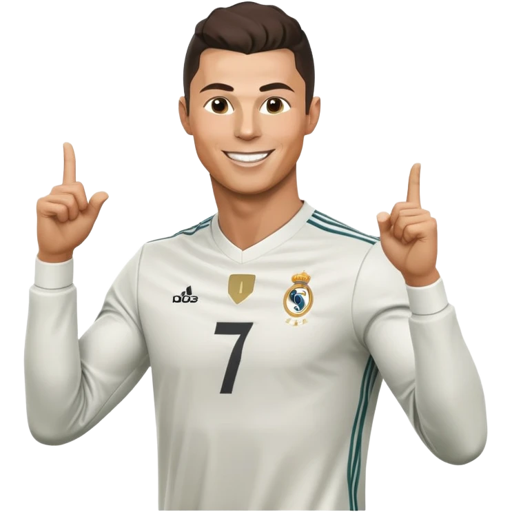 Cristiano ronaldo making his celebration SIU emoji