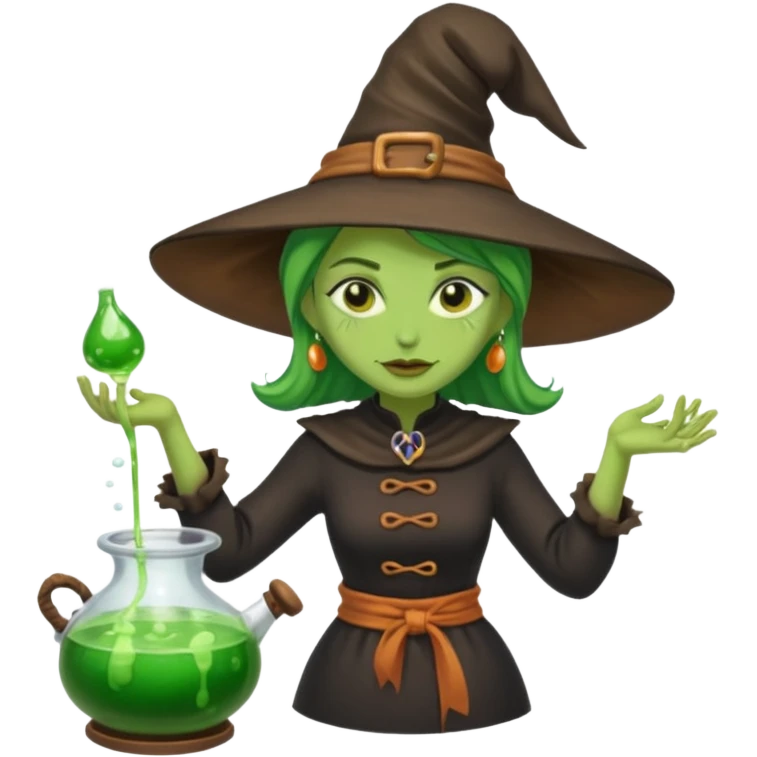 green witch cooking potion emoji