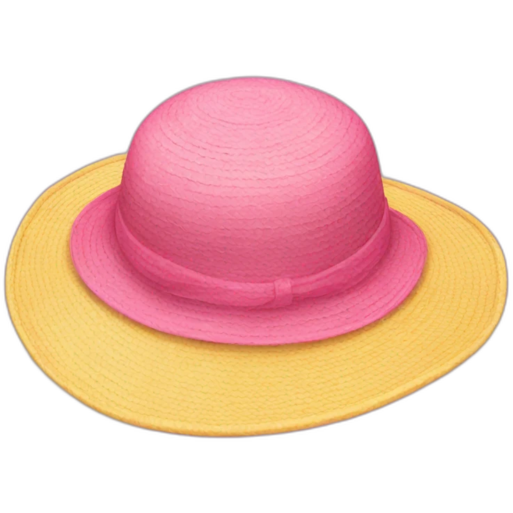 sun hat de playa rosado emoji