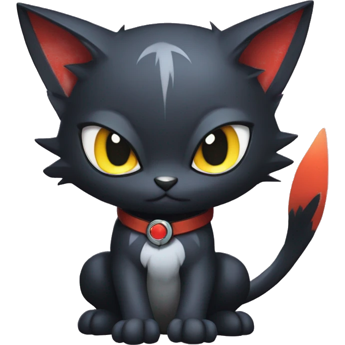 Cool Cute Edgy Black Dark Chibi Cat-Noibat-Noivern-Litten-Fakémon-hybrid emoji