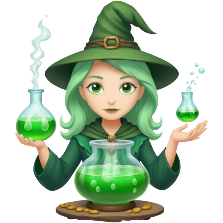 green witch cooking potion emoji