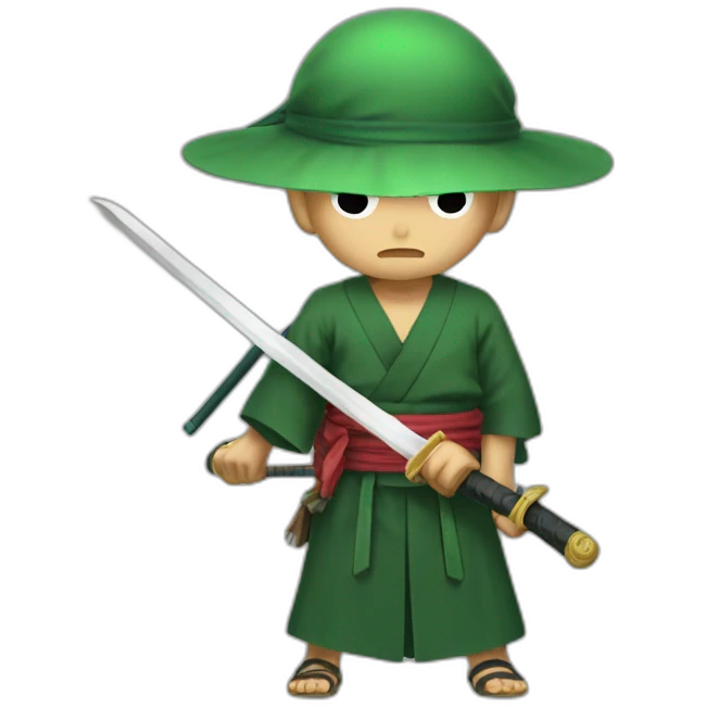three sword zoro with one eye got blind emoji