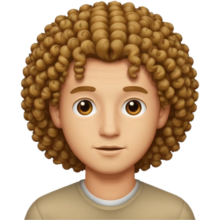 men with curly  hairs emoji