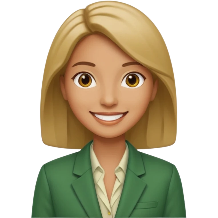 Woman — green blazer emoji