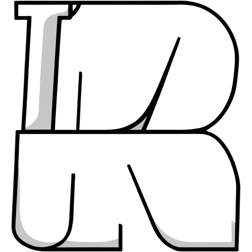 letters BLK black font with silver outline emoji