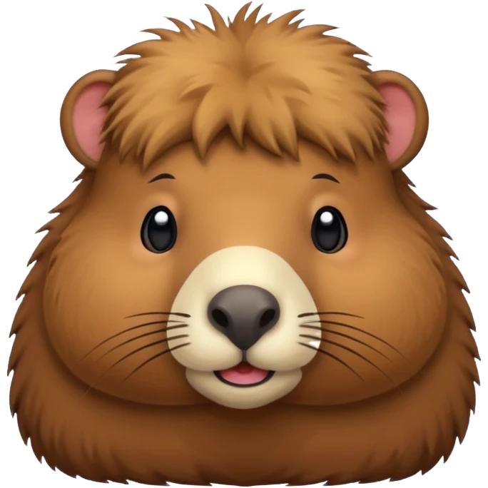 cute simple capybara emoji style emoji