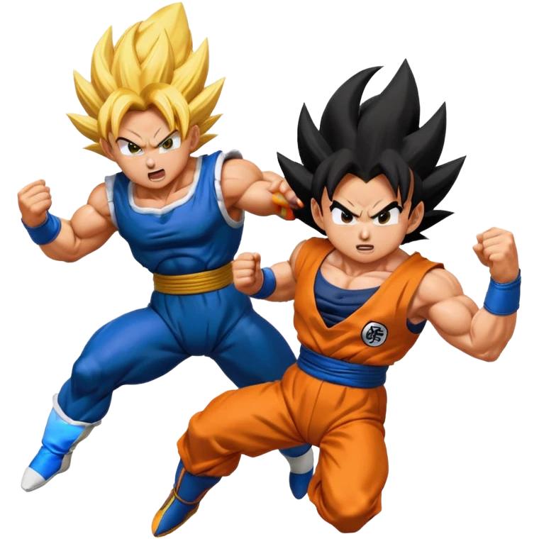 Goku flying fast Crashes Vegeta  emoji