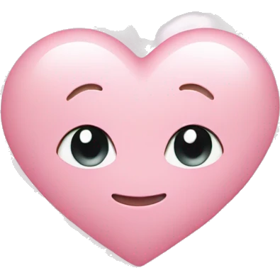 Baby pink heart in a cloud emoji