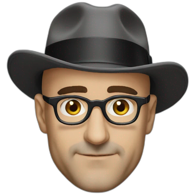 stanley tucci wearing a mitre hat emoji