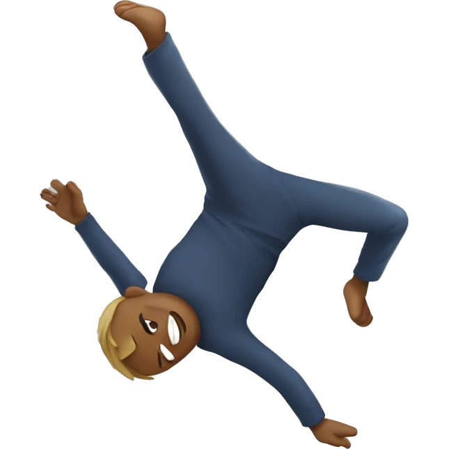 A person doing a backflip ￼ emoji