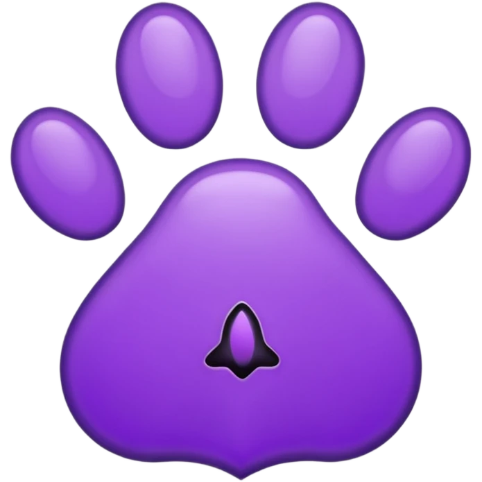 purple paw print emoji