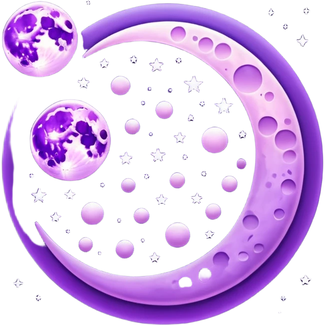 lunar cycles purple emoji