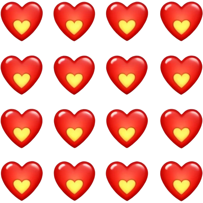 Red hearts glimmering loghts emoji