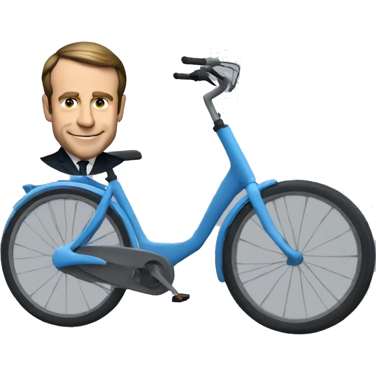 macron sur un velo emoji