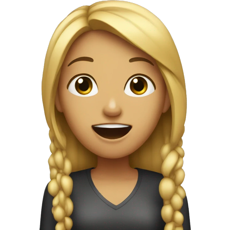 Girl singing  emoji