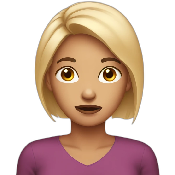 woman worried_ bright skin emoji