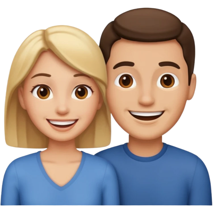 couple in love talking emoji