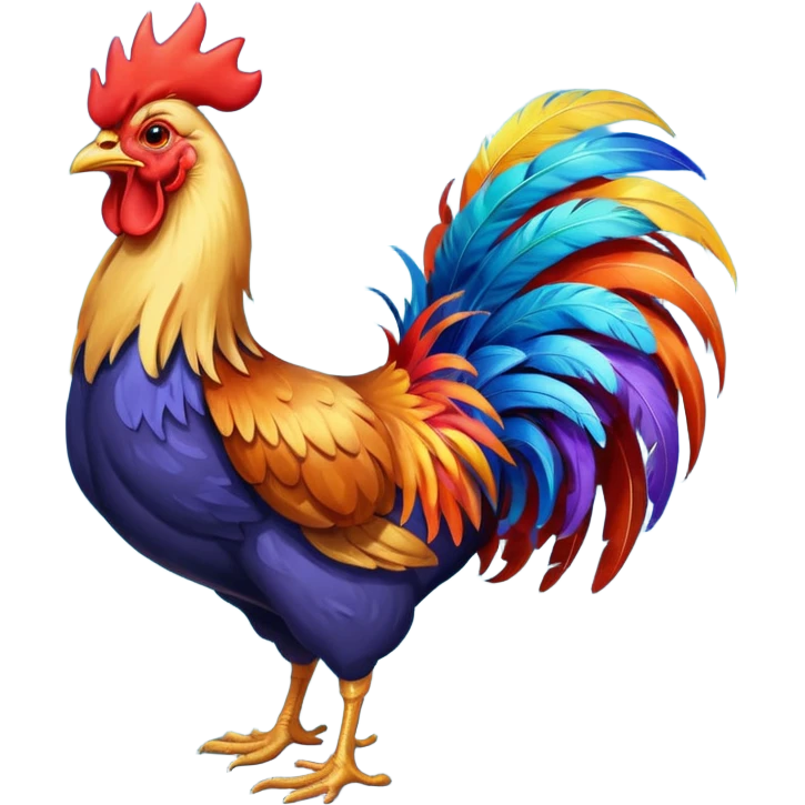 Happy rooster emoji