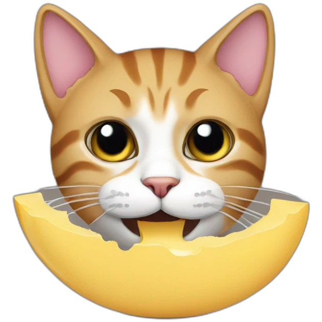 Cat eating emoji