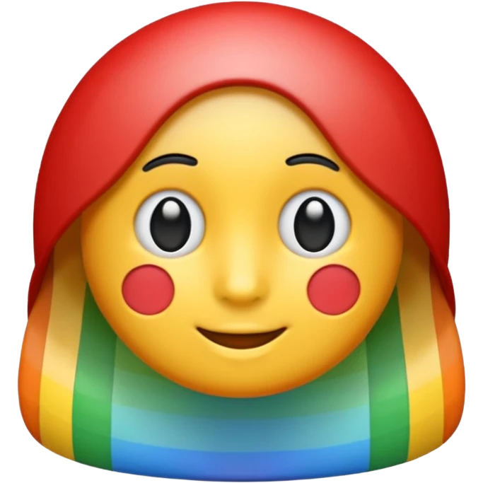 rainbow emoji with stripes in the order and colors of the German flag: black, red, and gold, classic emoji style emoji
