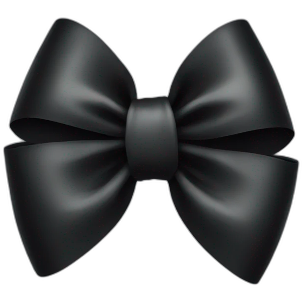 Black bow emoji