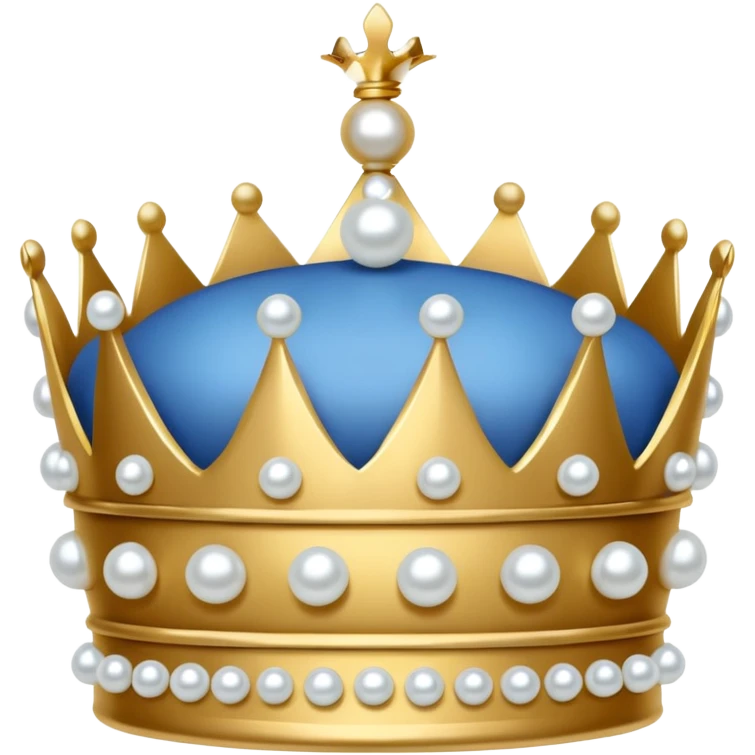 blue crown with 4 pearls emoji