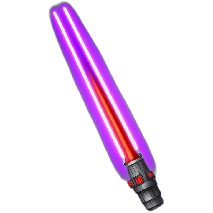 Red lightsaber crossed with purple lightsaber emoji