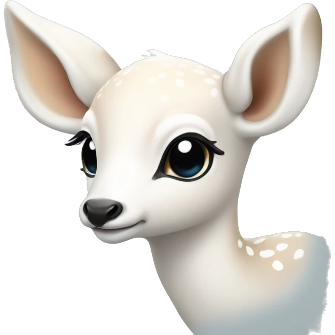 white baby deer emoji