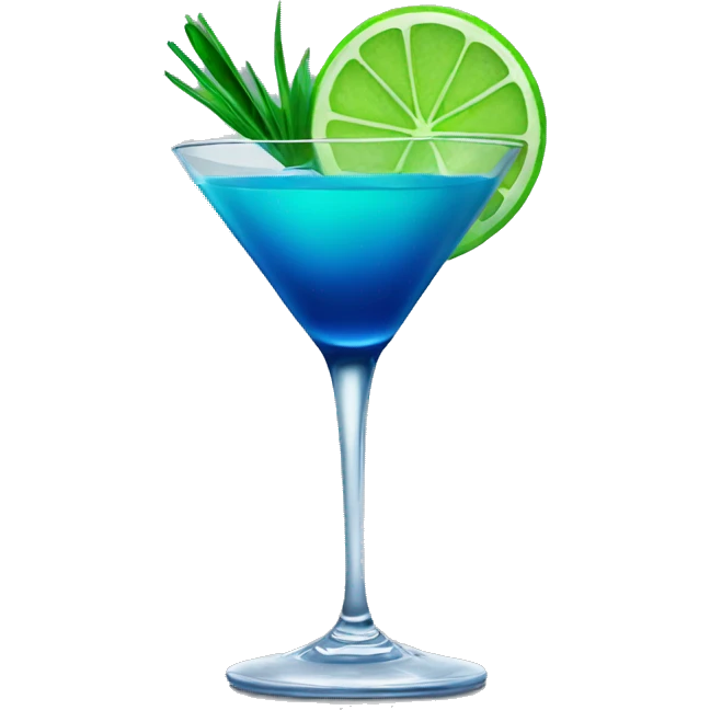 Blue mixed with green cocktail  emoji