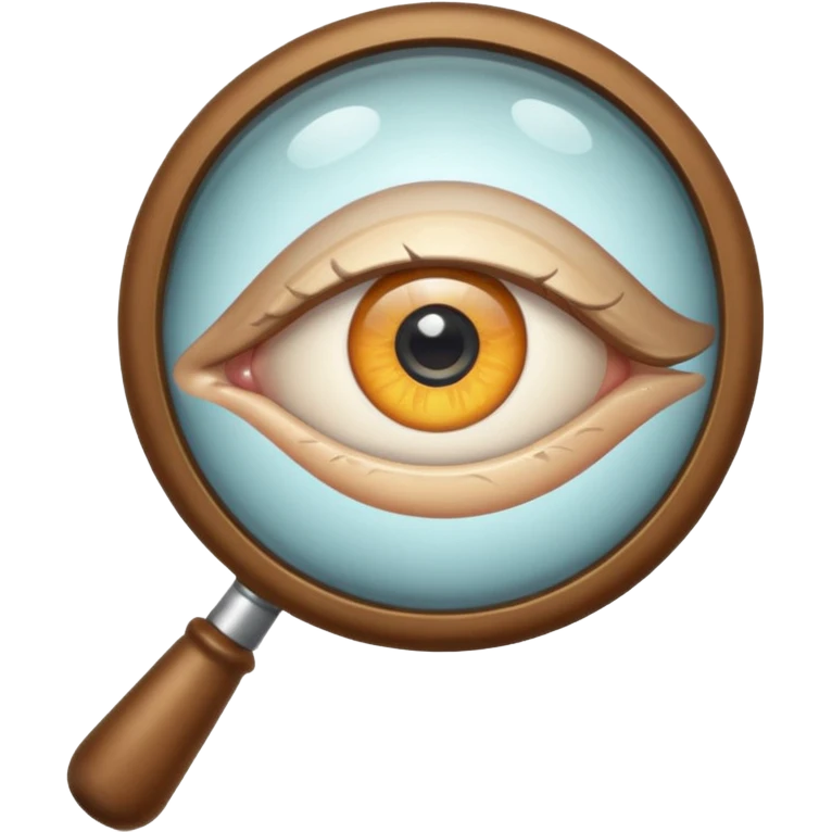 magnifying glass with eye emoji