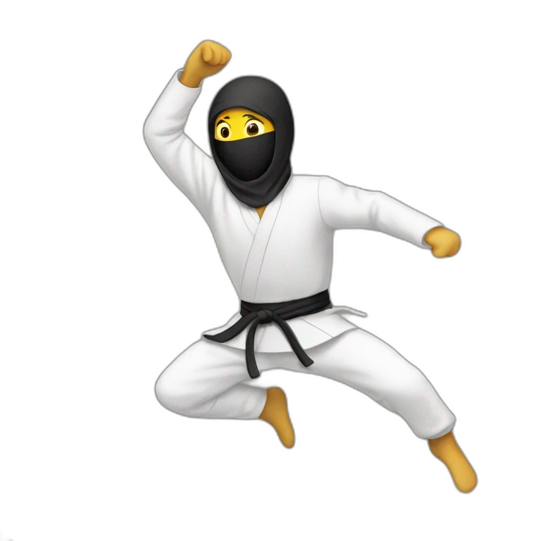 Jumping ninja emoji
