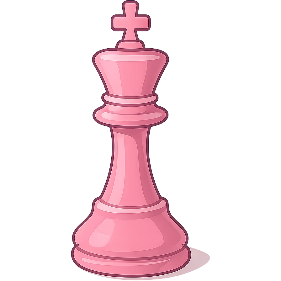pink chess piece, digital illustration emoji